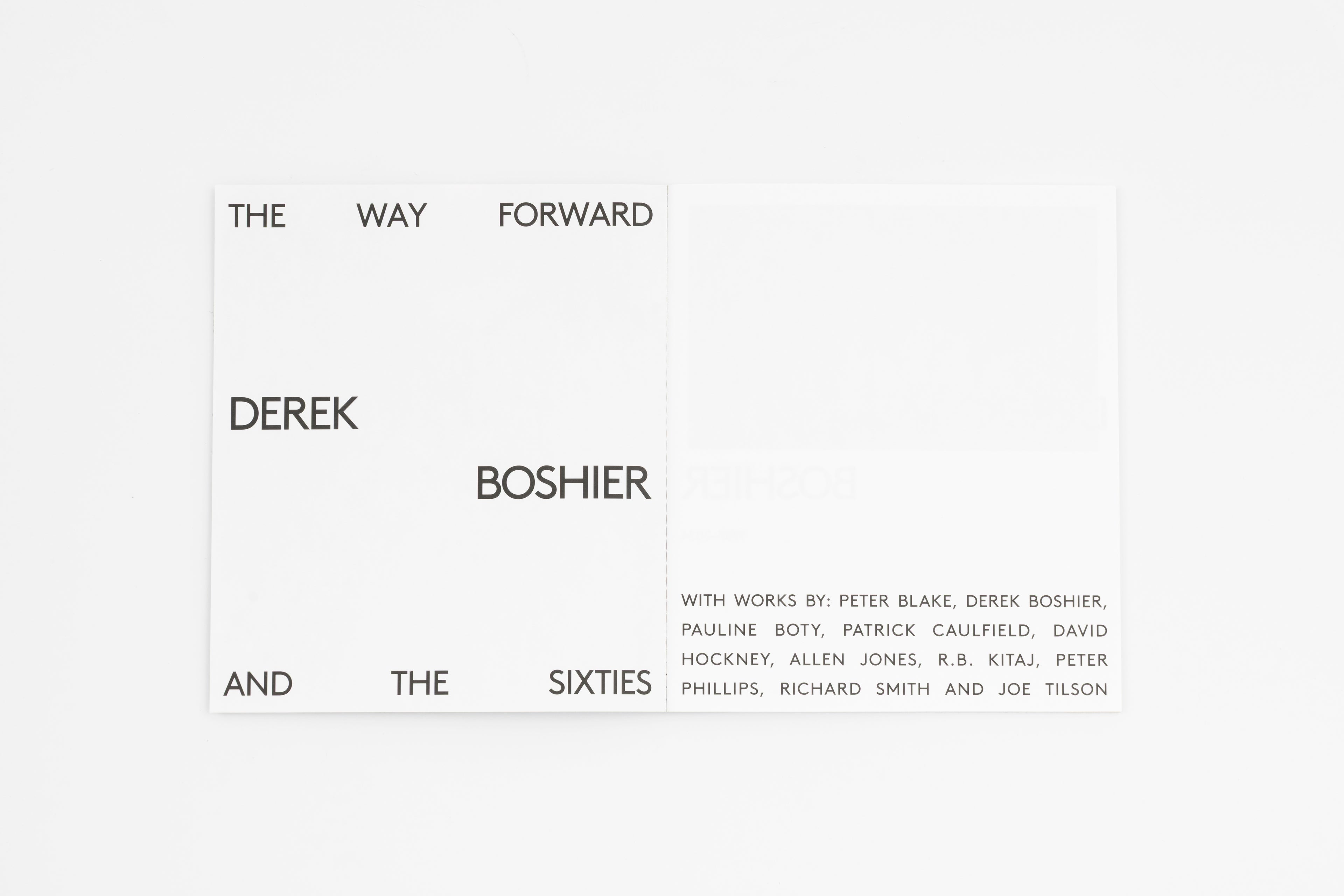 The Way Forward: Derek Boshier and the Sixties