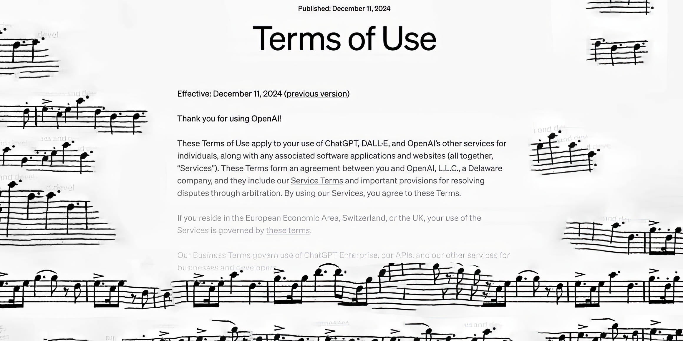 Terms & Condition Opera: A Legalese Libretto, OpenAI Terms of Use