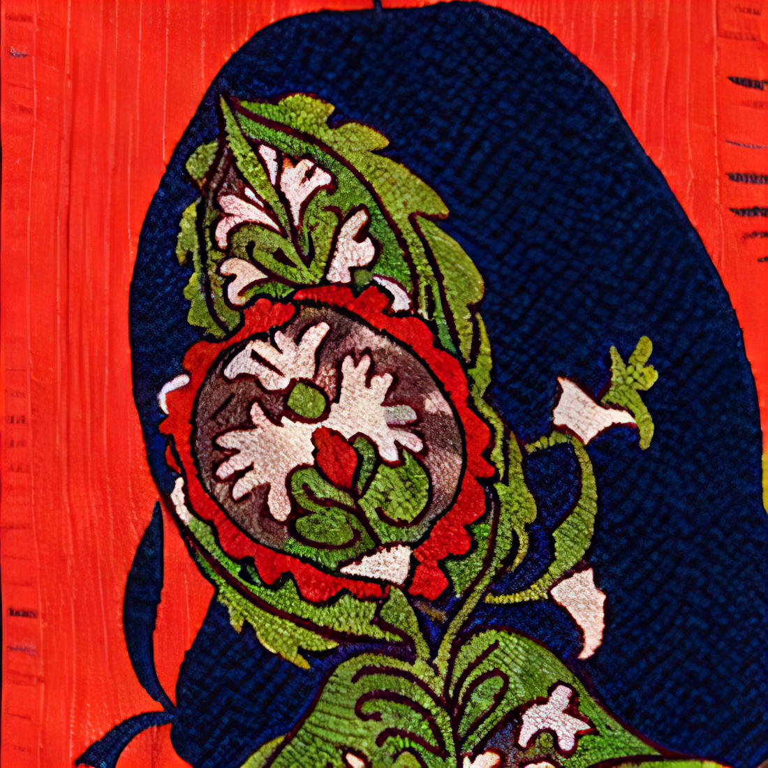 AI Suzani series: Self-exoticisation Archives II, video still II