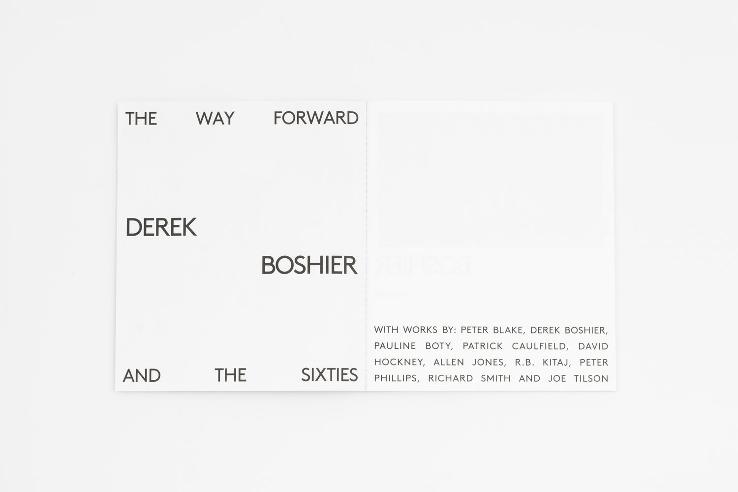 The Way Forward: Derek Boshier and the Sixties